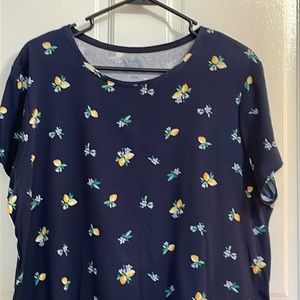Croft & Barrow short sleeve Floral Top, Size PXXL